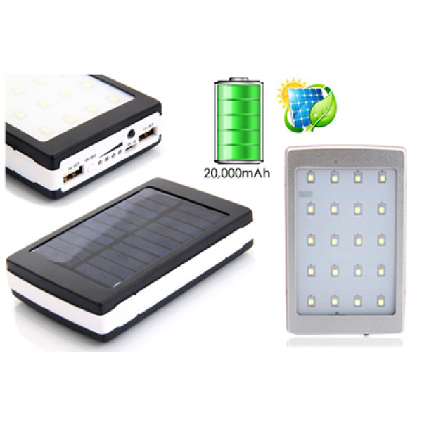 Power Bank solar cu lanterna